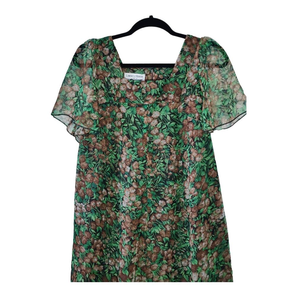 Vintage Liberty House by Tropicana Hawaii Floral Maxi Dress Women’s Size 12 - Picture 5 of 6